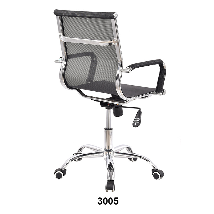 Black Mesh Executive Office Chair with Chrome Arms