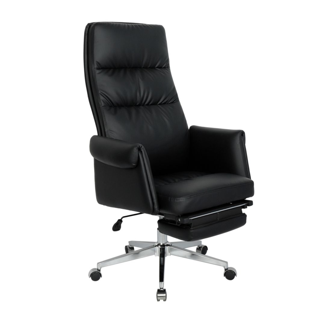 Ergonomic PU Leather Office Chair Adjustable Workstation with Reclining Function