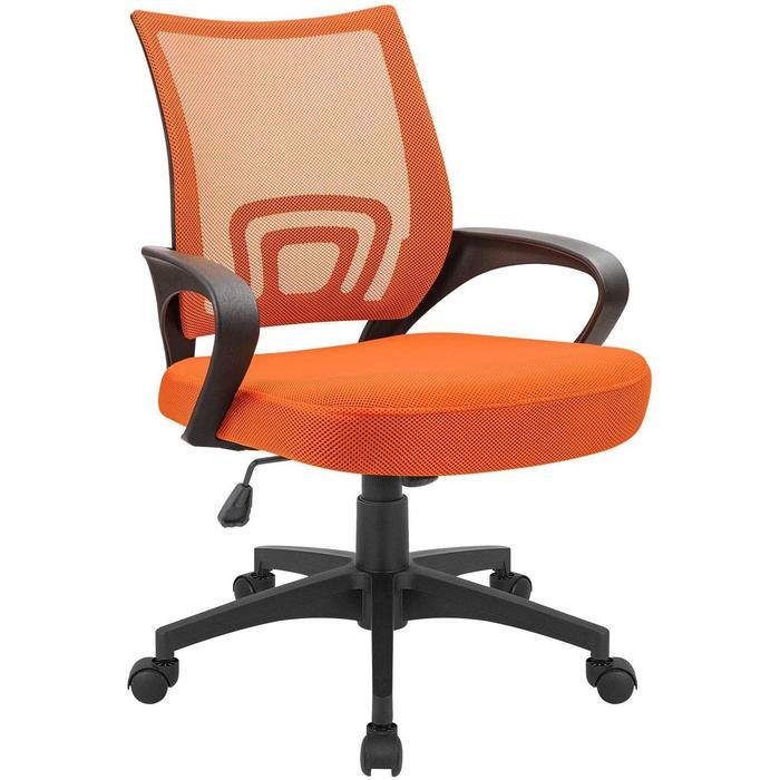 MID Back Mesh Office Chair Swivel Black Mesh Ergonomic Study Chair