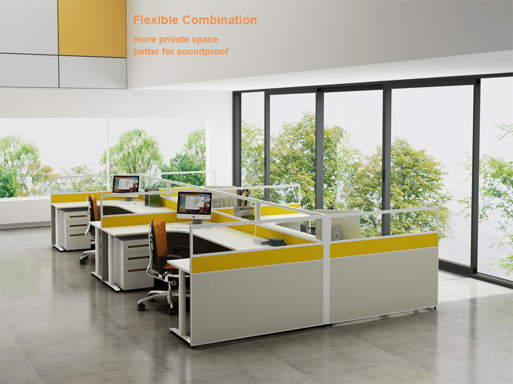 Modular Furniture Office Table Desk Modern 8 Seaters Partition Workstation