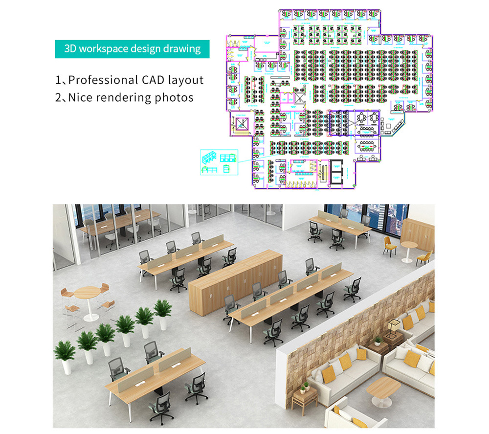 Multi Person Aluminum Office Furniture Glass Partition Modern Call Center Cubicles