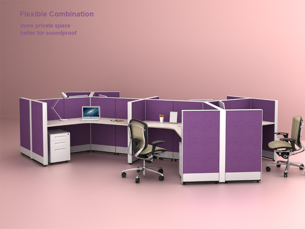 American Aluminium Office Furniture Desk Modular Partition Cubicle Workstation