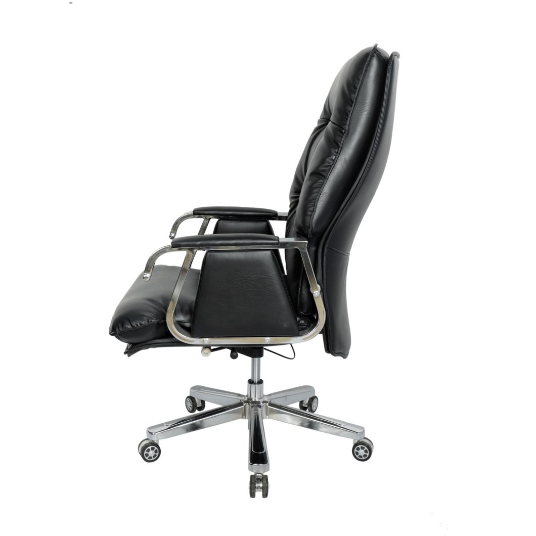 Black Leather Big and Tall Executive Office Chair