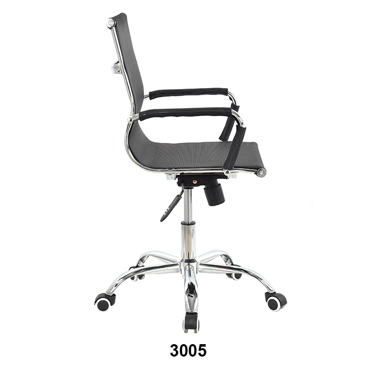 Black Mesh Executive Office Chair with Chrome Arms