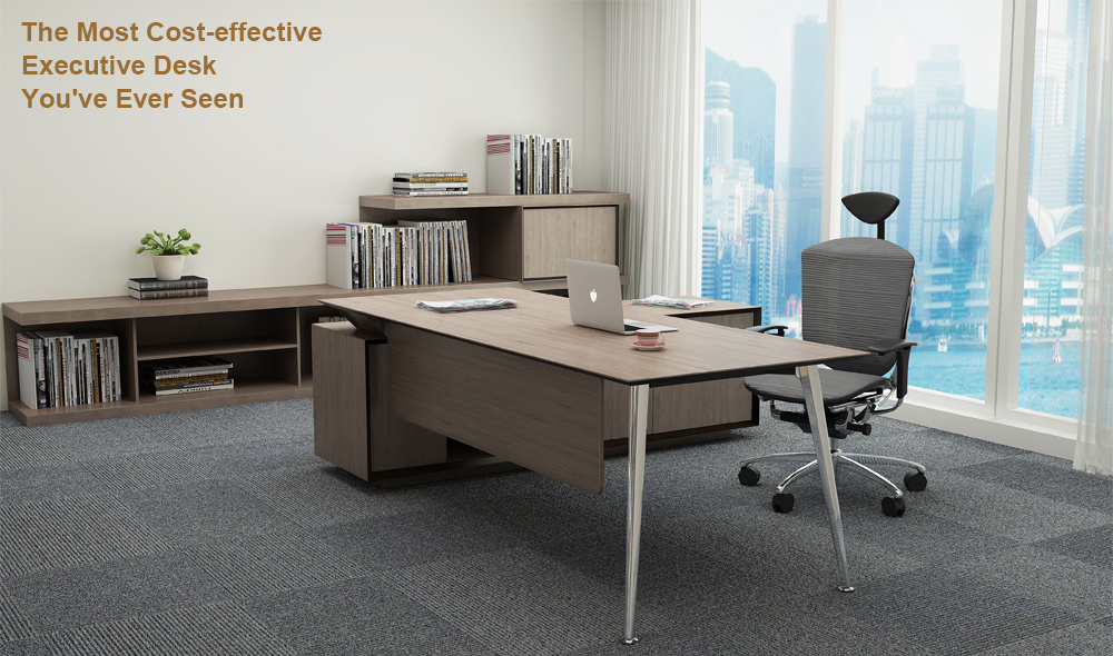 Boss Office Furniture L Shaped Desk Modern Luxury Office CEO Desk
