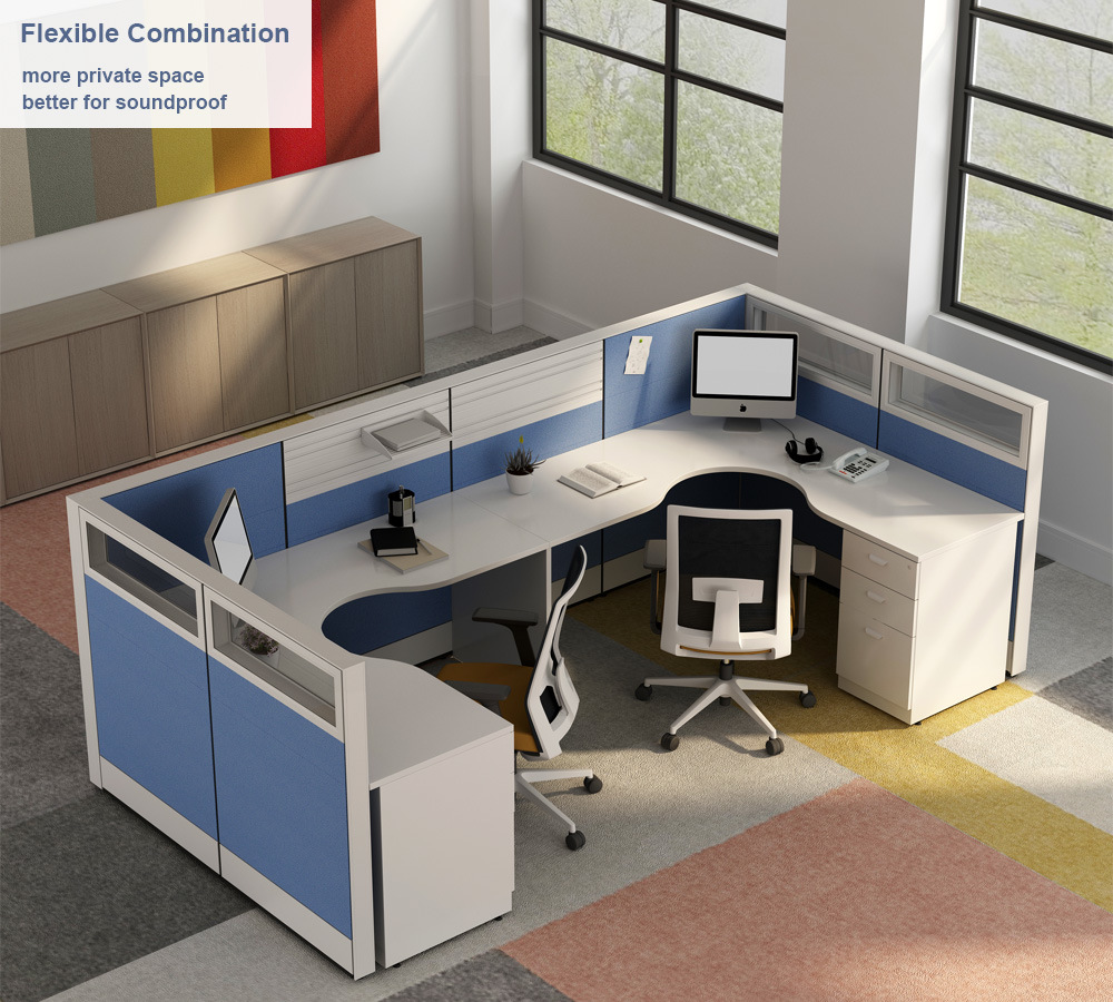 Commercial Office Workstations High Quality U Shaped Office Desk Cubicle