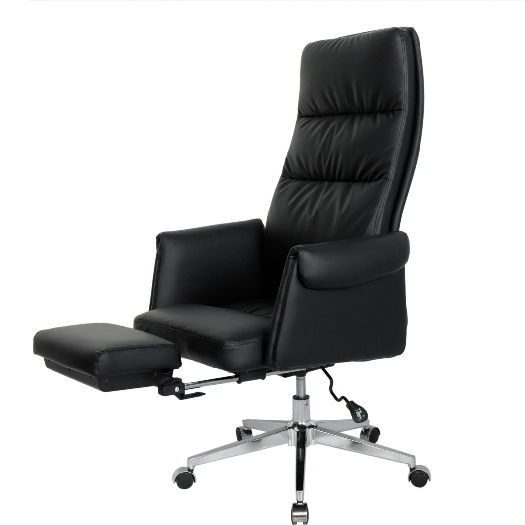 Ergonomic PU Leather Office Chair Adjustable Workstation with Reclining Function