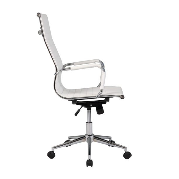 High Back White Classic Medium Back Chair