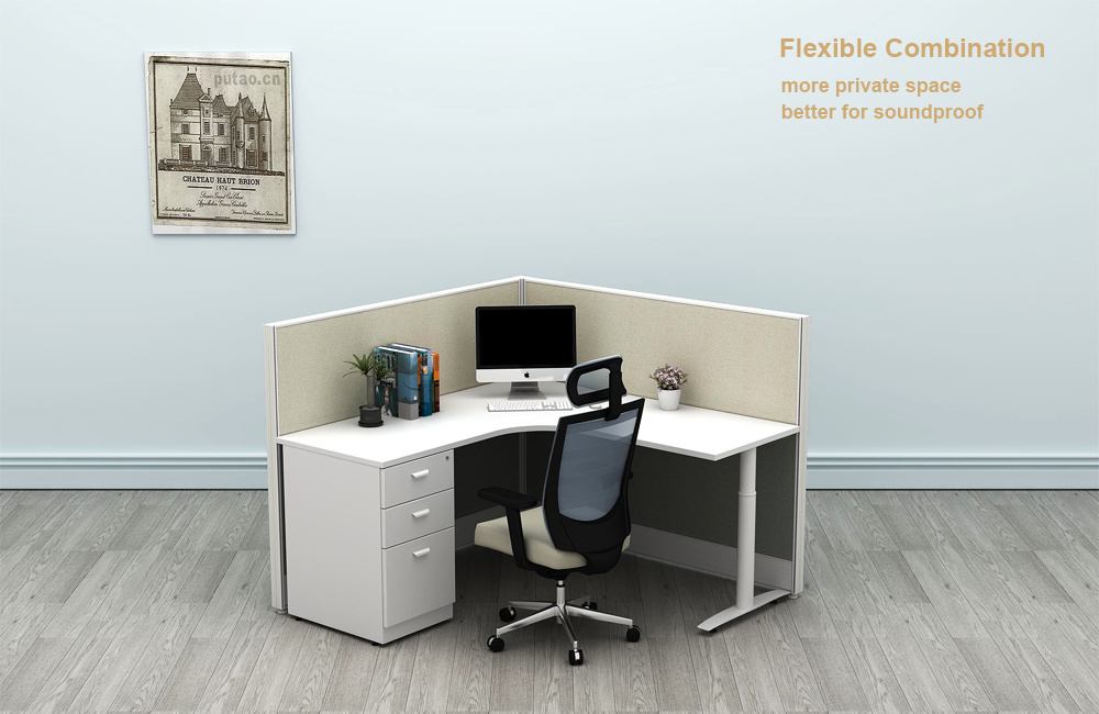 Promotion Standard Desk Single Workstation Table Staff Office Partition Furniture