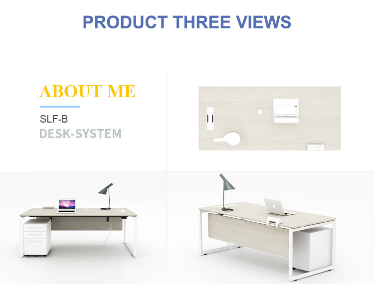 Space Saving Furniture Melamine Executive Table Modern Minimalist Office Desk