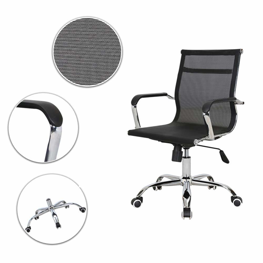 Black Mesh Executive Office Chair with Chrome Arms