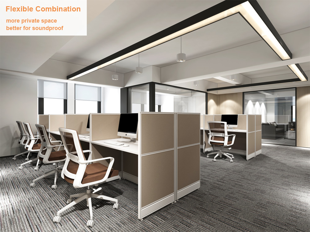 Commercial System Desk Wooden Table Office Workstation Partition