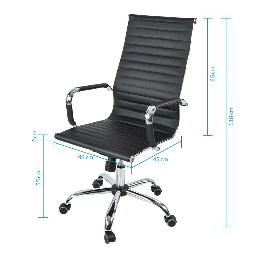 Foshan Office Executive Chair Ribbed Leather Adjustable Swivel Office Chair