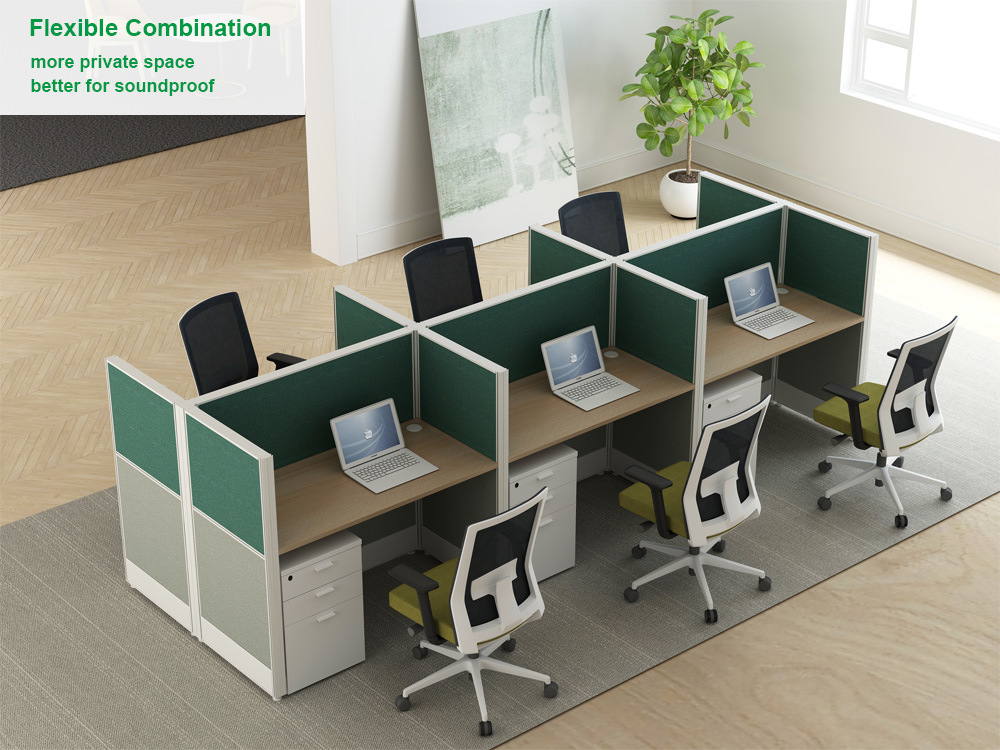 Wholesale Modern Office Cubicle Staff Desk 6 Person Open Office Work Station