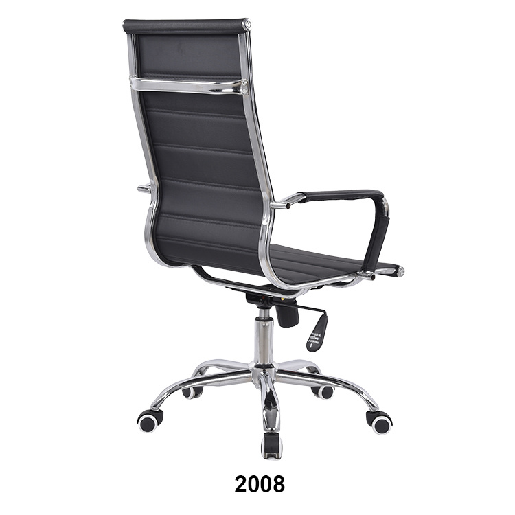 MID Back White Vinyl Conference Chair
