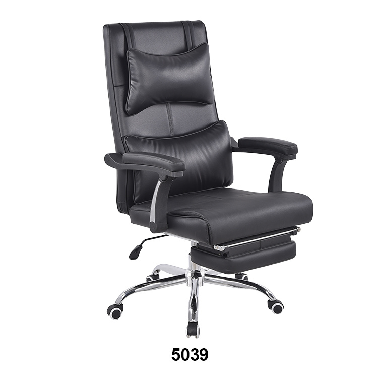 Office Furniture Executive Chair Leather Reclining Office Ergonomic Chair High Back with Footrest