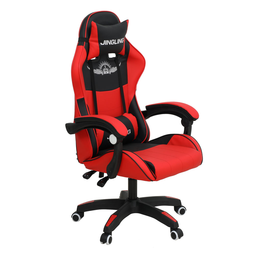 Gaming Chair Made of Fabric with Footrest