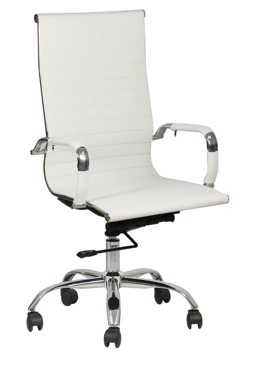 PU Leather Modern Ribbed Office Chair