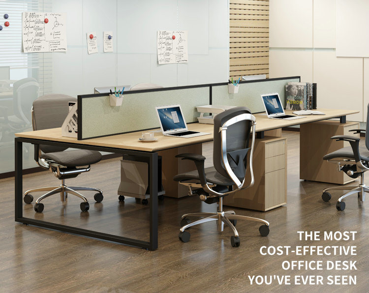 Factory Direct Sales Standard Office Desk 4 Person Table Modern Modular Workstation