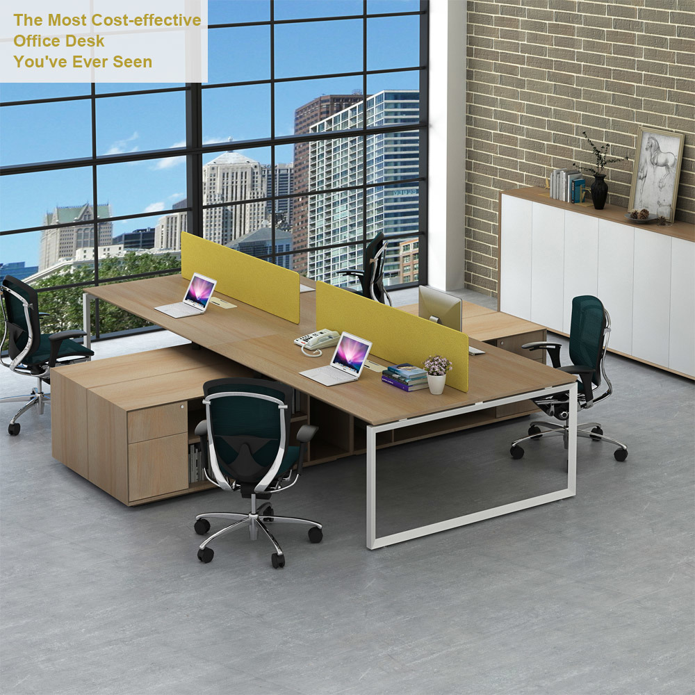 China Wholesale Coworking Space Office Table Modern Melamine Office Desk Furniture