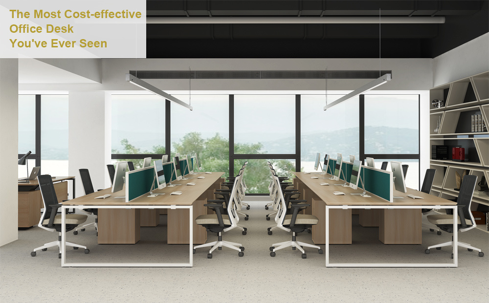 Commercial Furniture Large Storage Design Modern Office Desks 8 Person Workstation