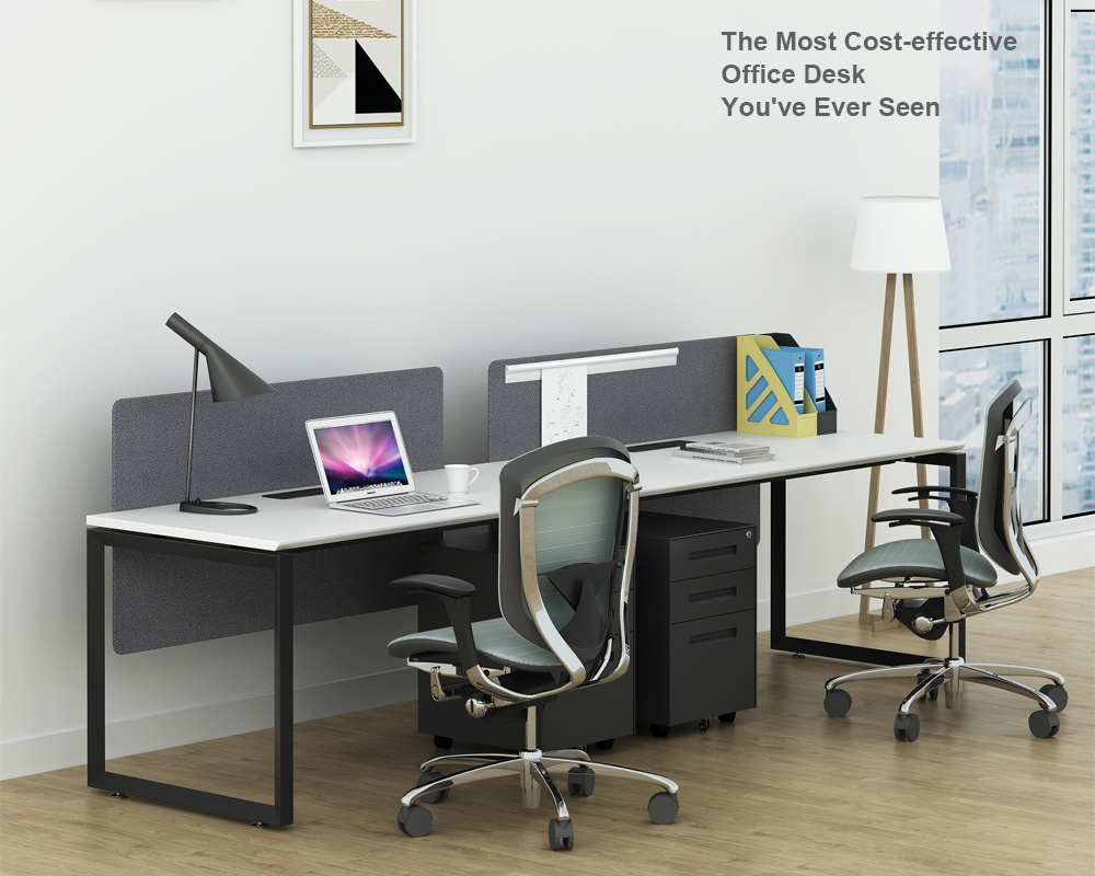 Factory Direct Sale Table Modern Metal Frame 2 People Home Office Desk