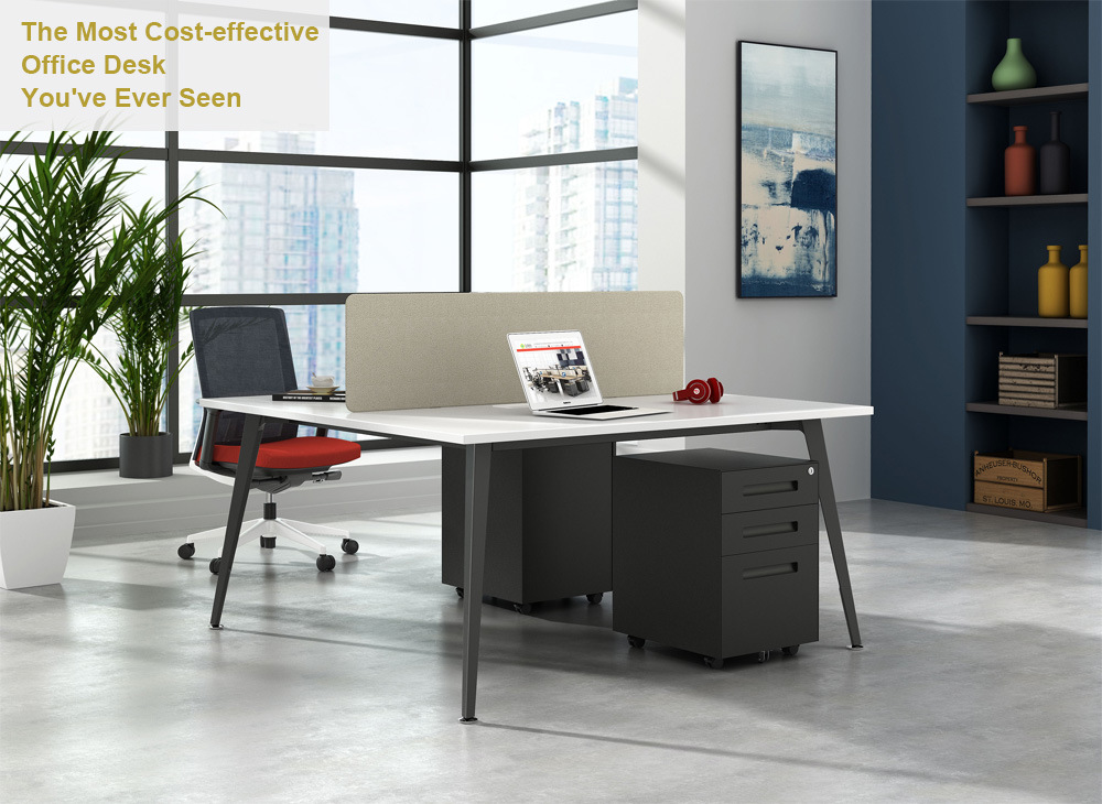 Modern Style 2 Seat Office Table Workstation Simple Steel Office Desks