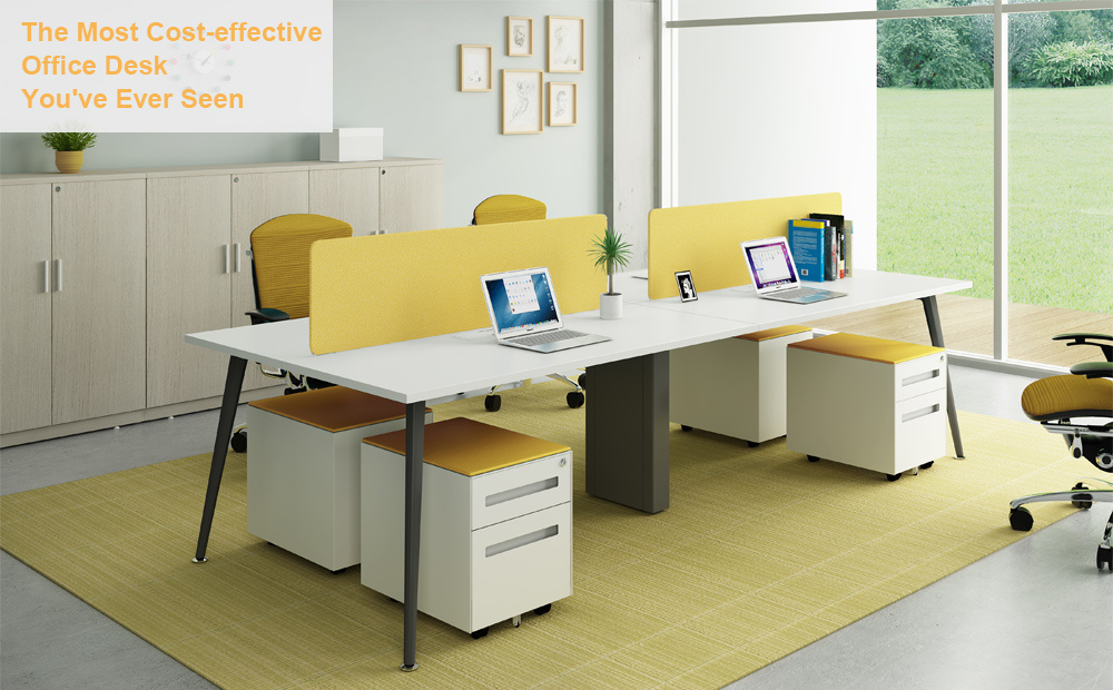 Professional Furniture Four Person Office Desk Modern Double Side Office Workstation