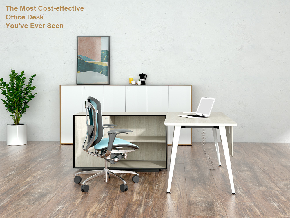 Wholesale L Shape Executive Office Table Modern Director Desk with Socket