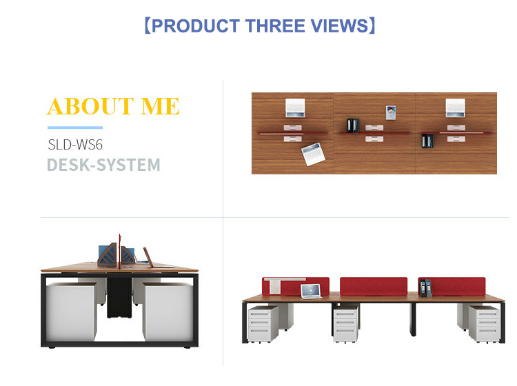Factory Wholesale Modern Workstation Furniture E1 Level Melamine Office Desk Table