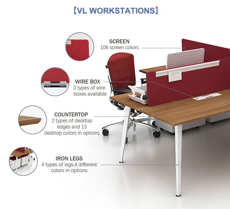 Office Furniture Manufacturer Modern Office Table 120 Degrees Staff Desk